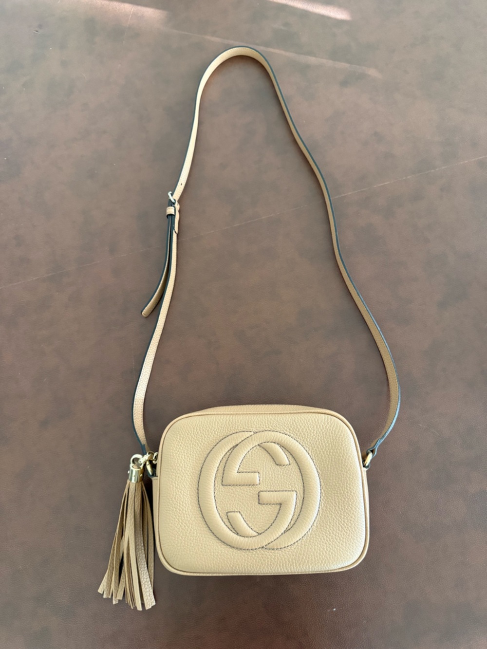 Gucci Soho Disco Tan Leather Crossbody Bag - Picture 3 of 8